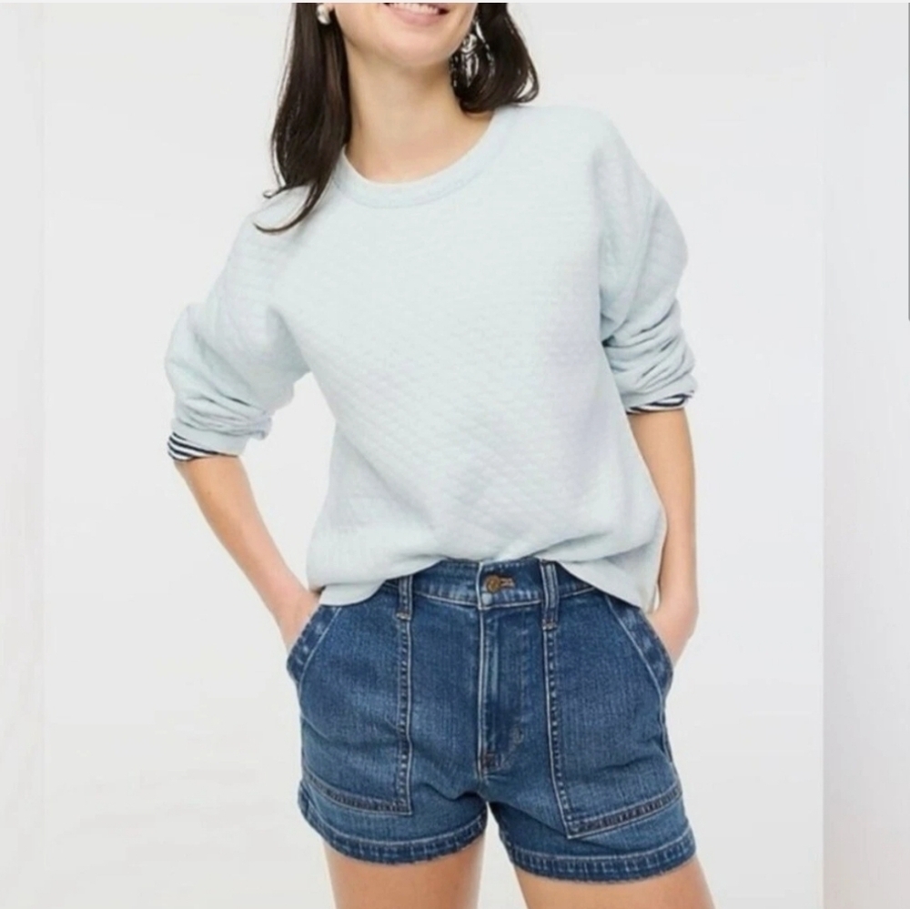 NWT J. Crew Quilted Reversible Sweatshirt Size